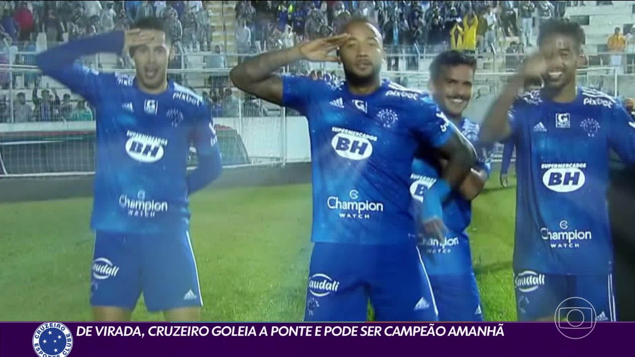 Cruzeiro vence a Ponte Preta de virada e pode ser campeão com tropeços de rivais