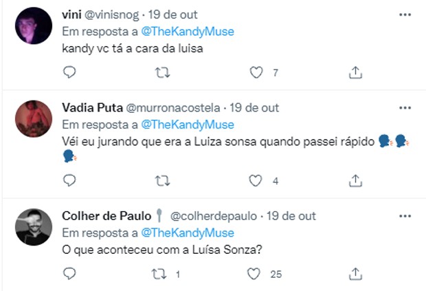 A drag queen Kandy Muse é comparada com Luísa Sonza por internautas (Foto: Reprodução/Twitter)