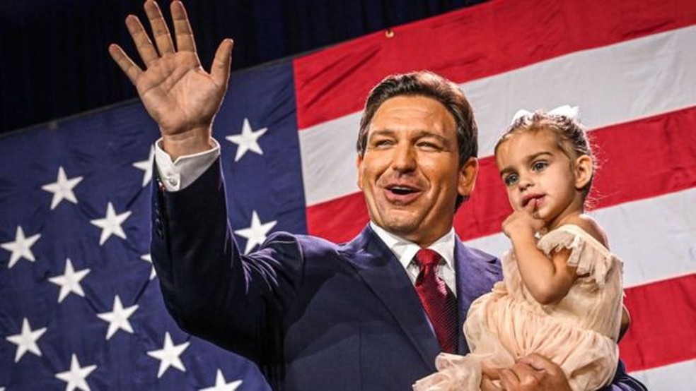 Ron DeSantis foi reeleito como governador da Flórida. — Foto: Getty Images 