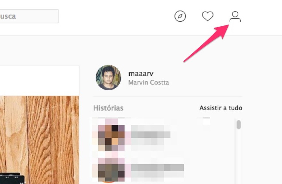 Caminho para acessar um perfil de usuário do Instagram na web (Foto: Reprodução/Marvin Costa)