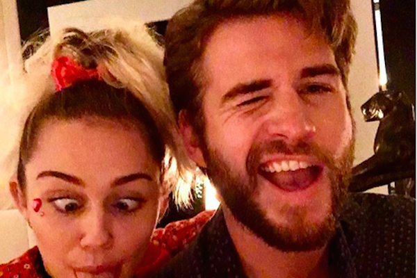 Miley Cyrus e o marido, o ator Liam Hemsworth (Foto: Instagram)