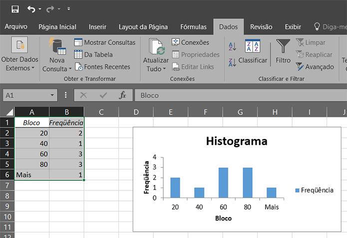 O Excel exibirá os resultados de acordo com as suas configurações (Foto: Reprodução/Filipe Garrett)