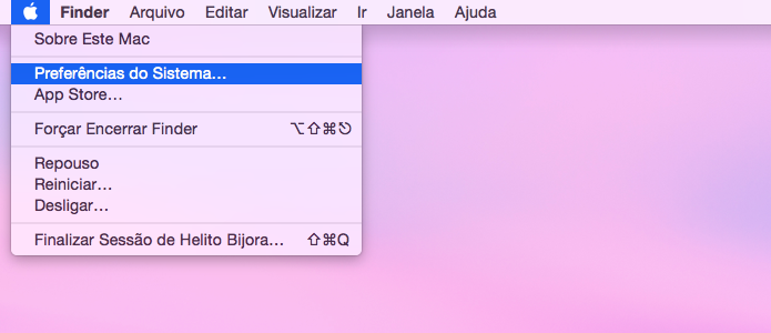 Acesse as configurações do OS X (Foto: Reprodução/Helito Bijora) 