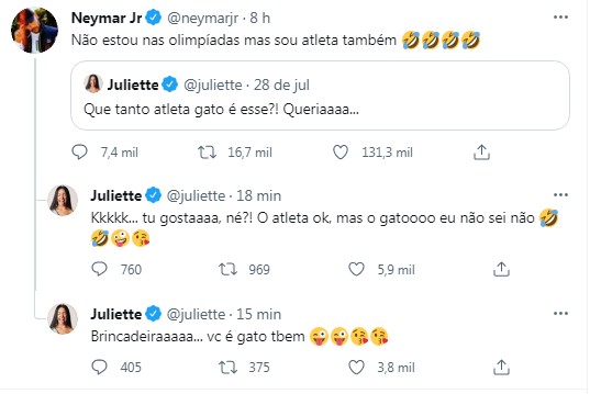Juliette e Neymar (Foto: Reprodução / Twitter)