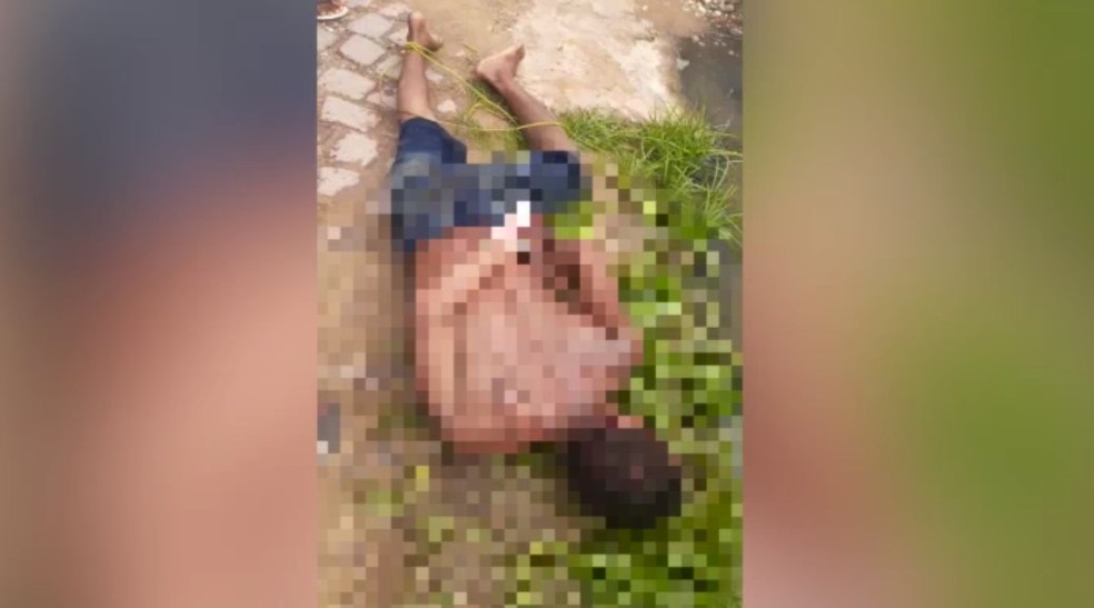 Suspeito de assalto foi rendido por moradores na Zona Sul de Teresina — Foto: Reprodução