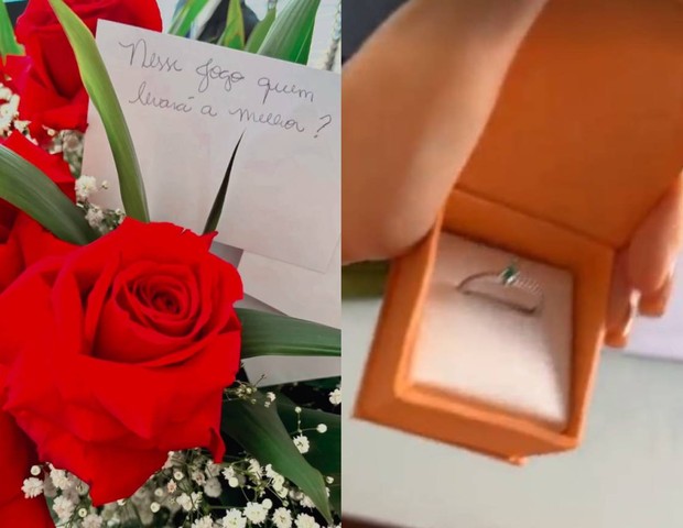 Viih Tube ganha flores e anel de admirador secreto (Foto: Reprodução/Instagram)