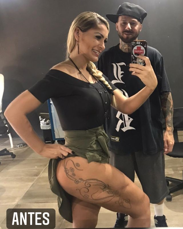 Andressa Urach mostra nova tatuagem na coxa (Foto: Reprodução/Instagram)