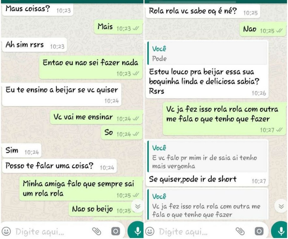 Rapaz preso em MarÃ­lia mandou mensagem dizendo que ensinaria menina de 11 anos a beijar (Foto: ReproduÃ§Ã£o)
