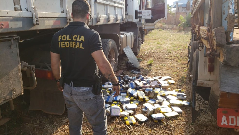 Apreensão foi feita por policiais federais e policiais do Gefron em Comodoro — Foto: Polícia Federal de Mato Grosso/Assessoria