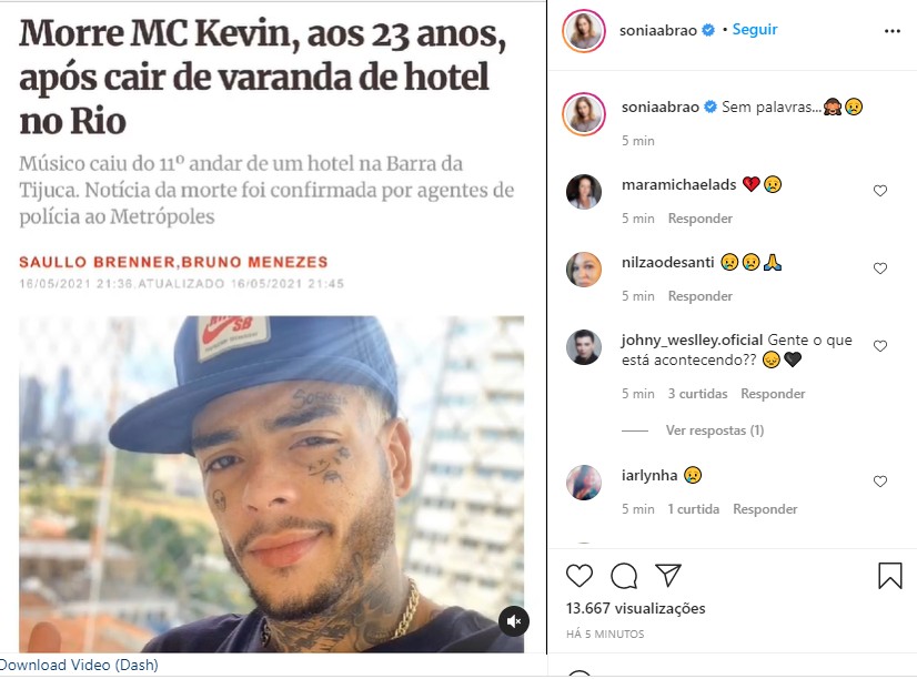 Sonia Abrão lamenta morte de MC Kevin (Foto: Reprodução Instagram)