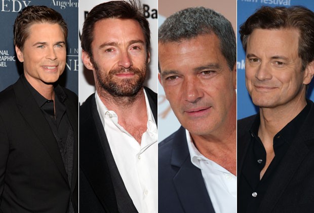 Rob Lowe, High Jackman, Antonio Banderas e Colin Firth (Foto: Getty Images)