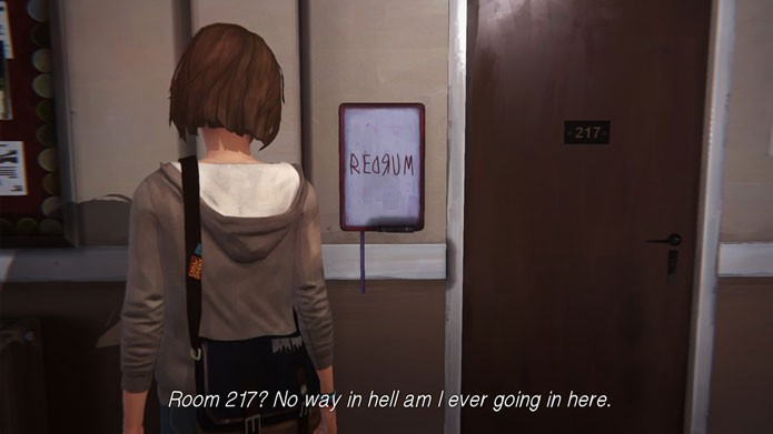 Life is Strange: A porta do quarto de Stella é um easter egg de O Iluminado (Foto: Reprodução/Steam)