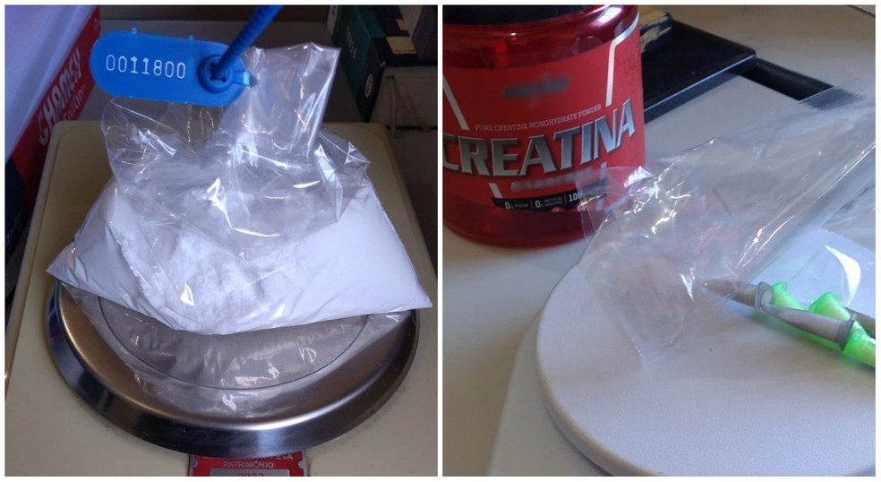 Grupo utilizava creatina para aumentar volume da cocaína  — Foto: ASCOM Prefeitura de Itararé/Divulgação