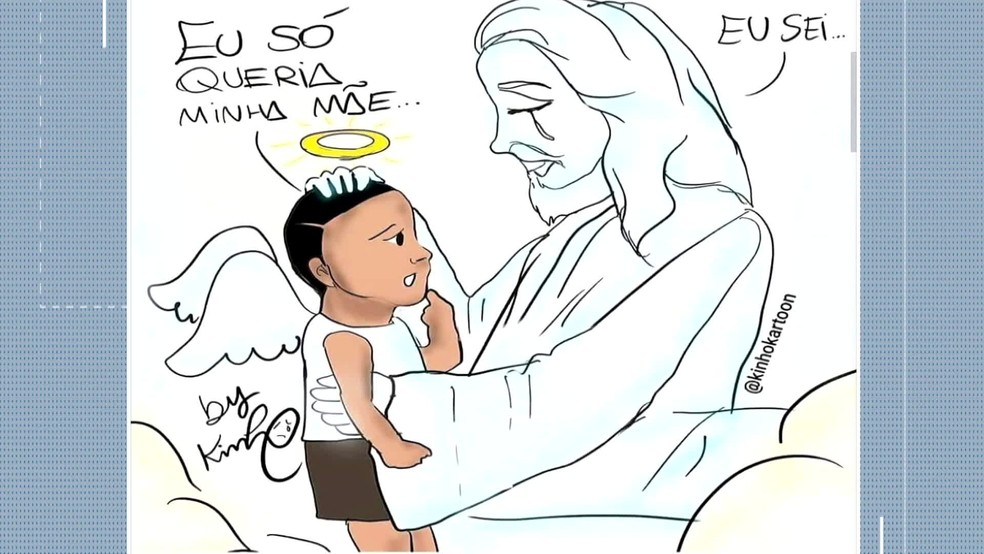 Cartunista Desenha Miguel Com Asas De Anjo Sendo Recebido Por Jesus No Ceu Fiquei Muito Triste Com Essa Tragedia Pernambuco G1 Pinta uma imagem de acordo com o modelo que estás vendo, com a inscrição: cartunista desenha miguel com asas de