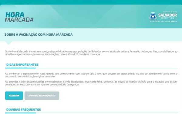 Como Agendar Vacinacao Contra Covid 19 No Servico Hora Marcada Em Salvador Veja Passo A Passo Bahia G1