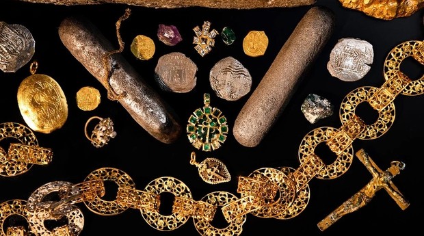 Tesouros encontrados no Nuestra Señora de las Maravillas serão expostos (Foto:  Bahamas Maritime Museum/Brendan Chavez)