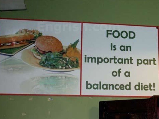'Alimento é uma importante parte de uma dieta balanceada'