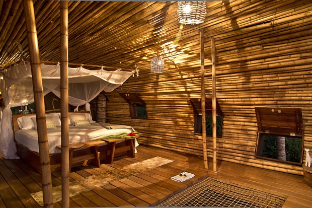 Hotel em praia mexicana tem suíte feita de bambu (Foto: Divulgação)
