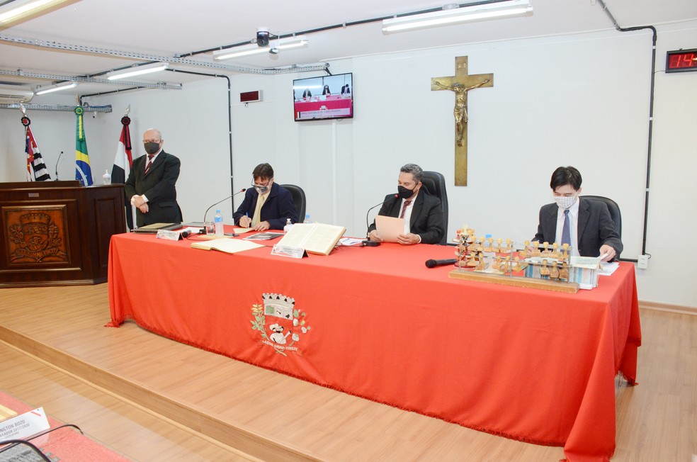 Sessão ordinária da Câmara de Presidente Prudente em 6 de julho — Foto: Câmara Municipal de Presidente Prudente