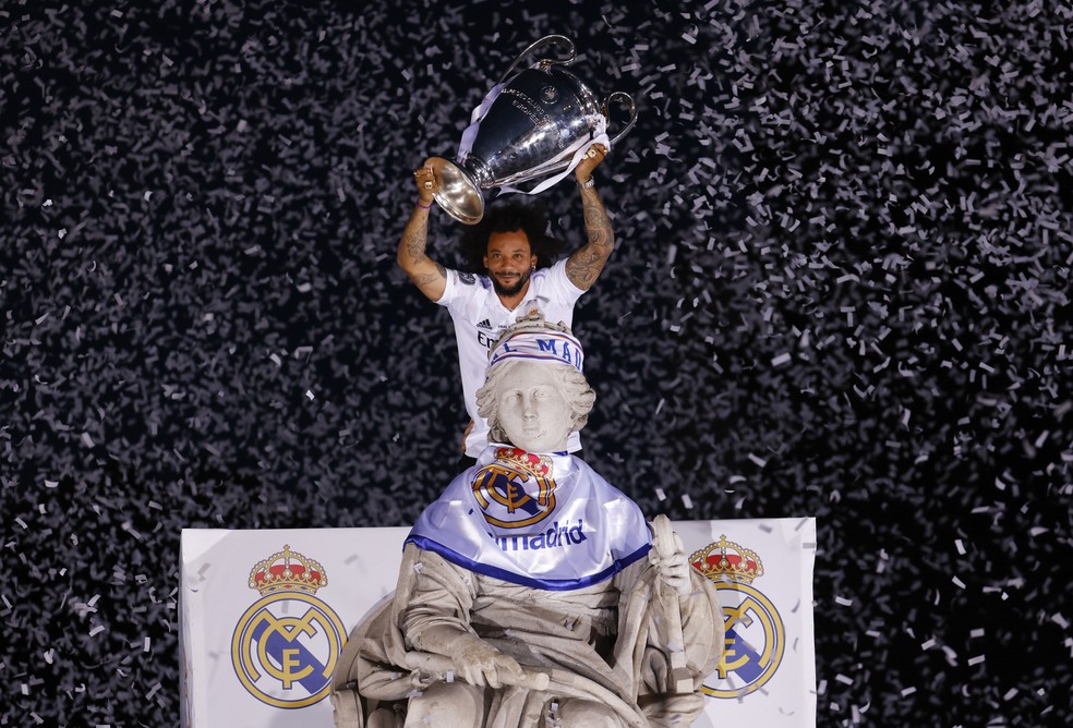 Marcelo fez história pelo Real Madrid — Foto: Marcelo Del Pozo/Reuters