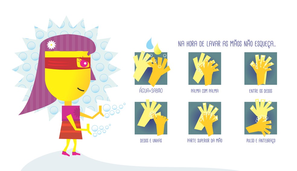 Obra tem ilustrações educativas sobre o coronavírus — Foto: Reprodução