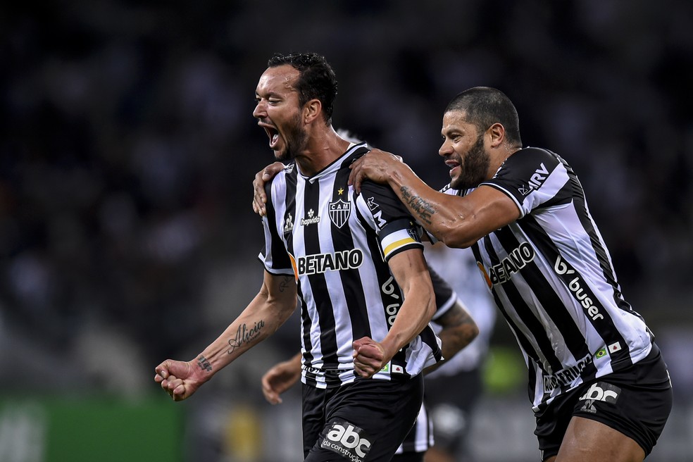 Réver comemora gol na partida entre Atlético-MG x Fortaleza, pela Copa do Brasil — Foto: Reprodução/Twitter Mineirão