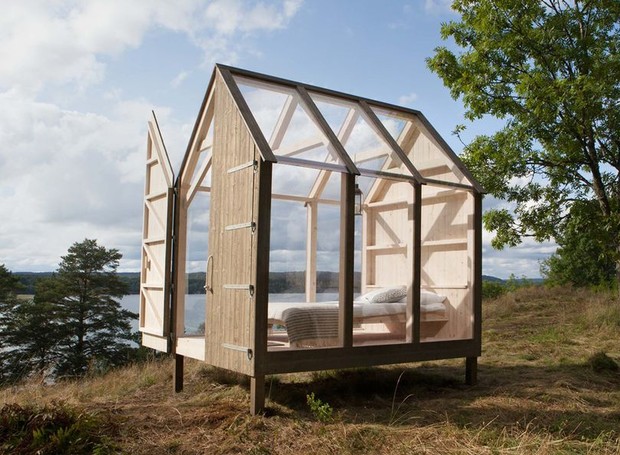 Suécia envia pessoas estressadas para pequenas casas de vidro (Foto: Reprodução)