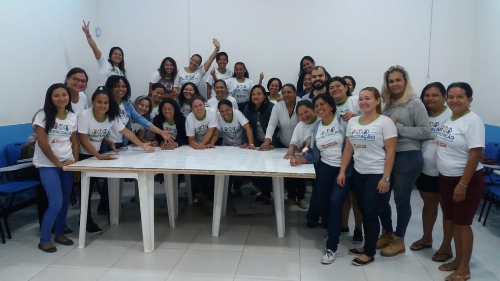 São mais de 100 mulheres macapaenses beneficiadas com a capacitação — Foto: Carlos Alberto Jr/G1