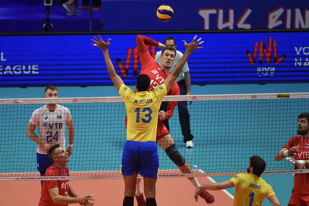 Sem Opcoes Brasil Nao Reage E Dominado E Cai Para A Russia Na Liga Das Nacoes Volei Ge