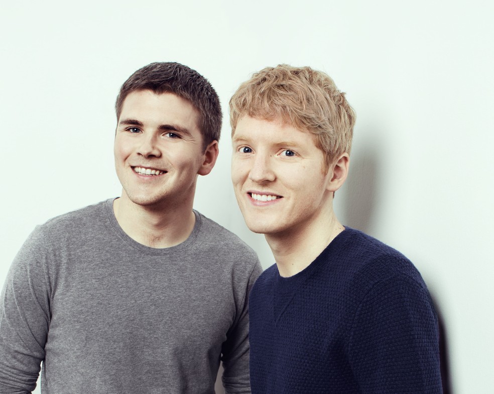 John (esquerda) e Patrick Collison (direita), fundadores da Stripe, têm 30 e 32 anos, respectivamente. — Foto: Divulgação/Stripe