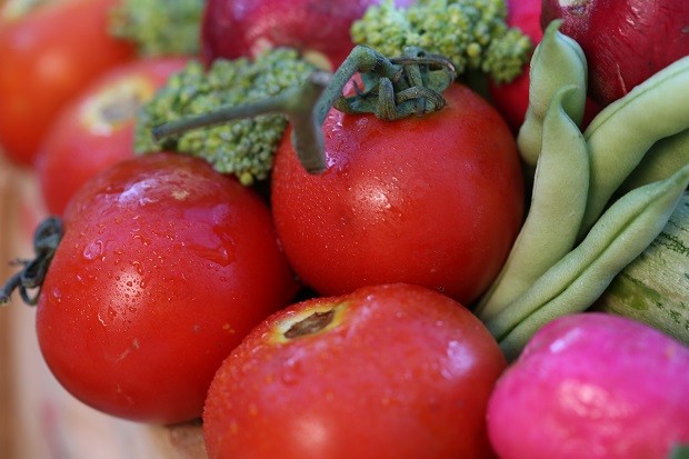 Mesa de legumes (Foto: Michele Moll)