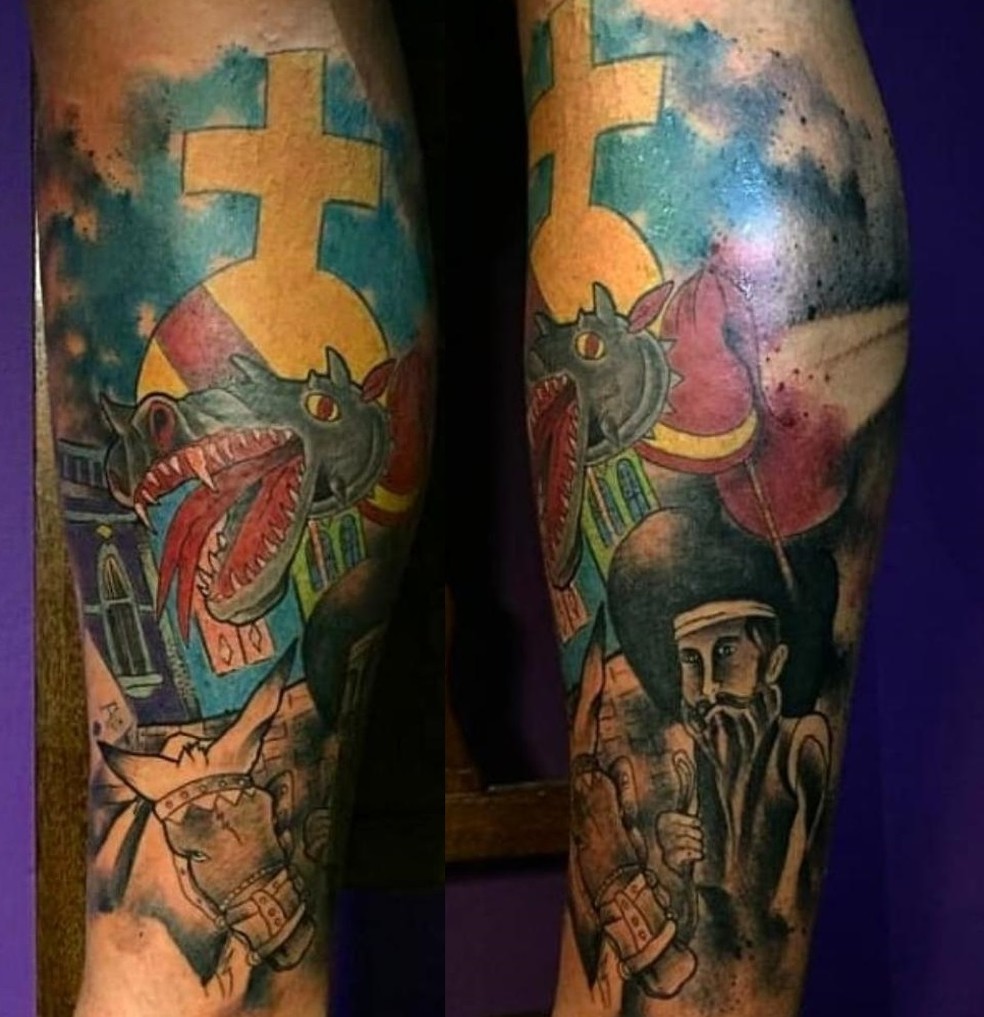 Bandeira de pernambuco tatuagem Folioes Tatuam Simbolos De Agremiacoes E Carregam Na Pele A Paixao Pelo Carnaval Carnaval 2019 Em Pernambuco G1