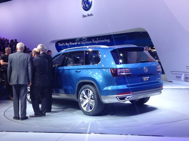 Novo SUV Volkswagen CrossBlue tem a estreia no Salão de Detroit (Foto: Luciana de Oliveira/G1)