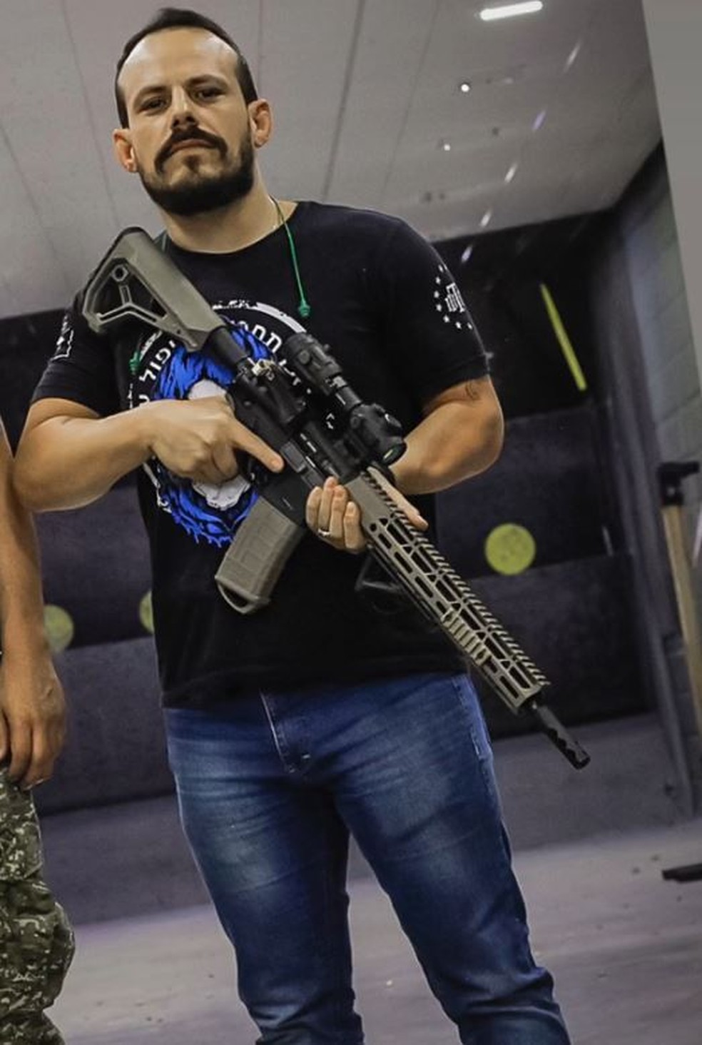 Leandro Mathias foi atingido no abdome  — Foto: Reprodução/TikTok
