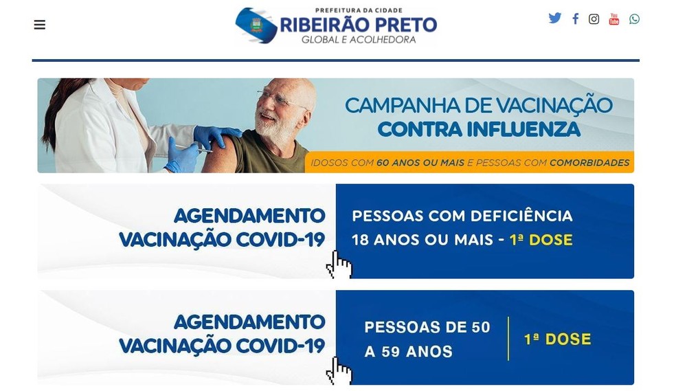 prefeitura de ribeirao preto encerra agendamento da vacina da covid para moradores de 50 a 59 anos ribeirao preto e franca g1