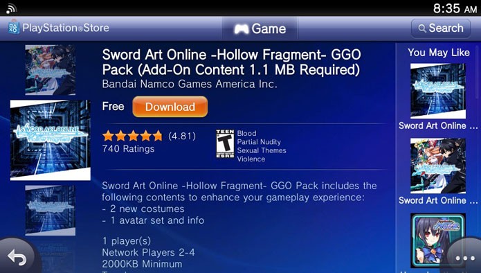 Veja como baixar e pegar os itens de DLC em Sword Art Online: Hollow Fragment (Foto: Reprodução/Tais Carvalho)