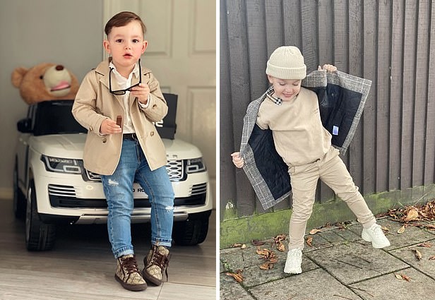 Menino de 3 anos usa roupa de grifes famosas (Foto: Reprodução Daily Mail/ Instagram )