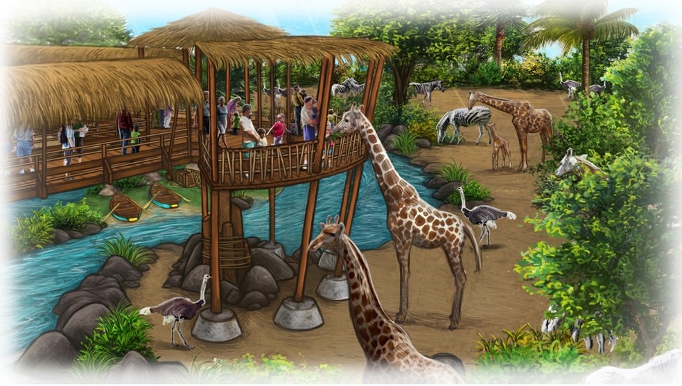 Ilustração mostra como vai ficar atração do Zoo Rio (Foto: Divulgação)