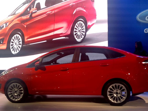 Ford apresenta o novo Fiesta sedã (Foto: Louise Calandrino/G1)