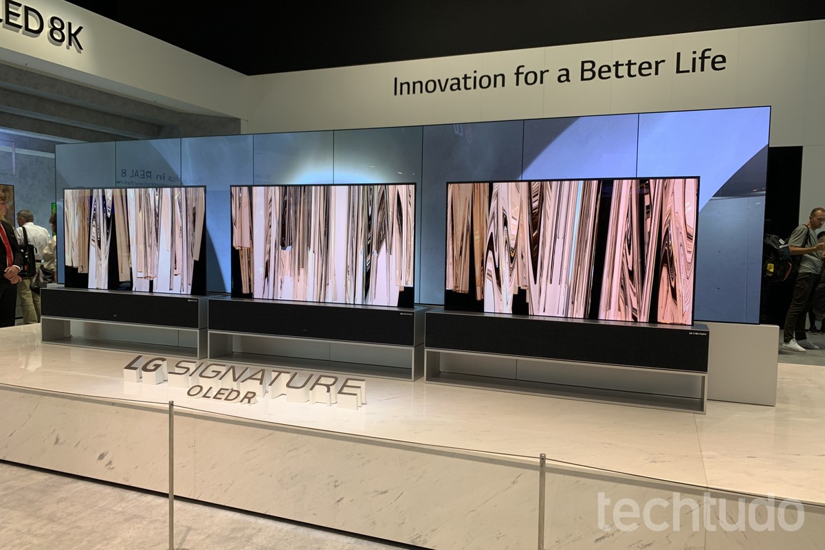 TV enrolável da LG vai chegar às lojas por meio milhão de reais