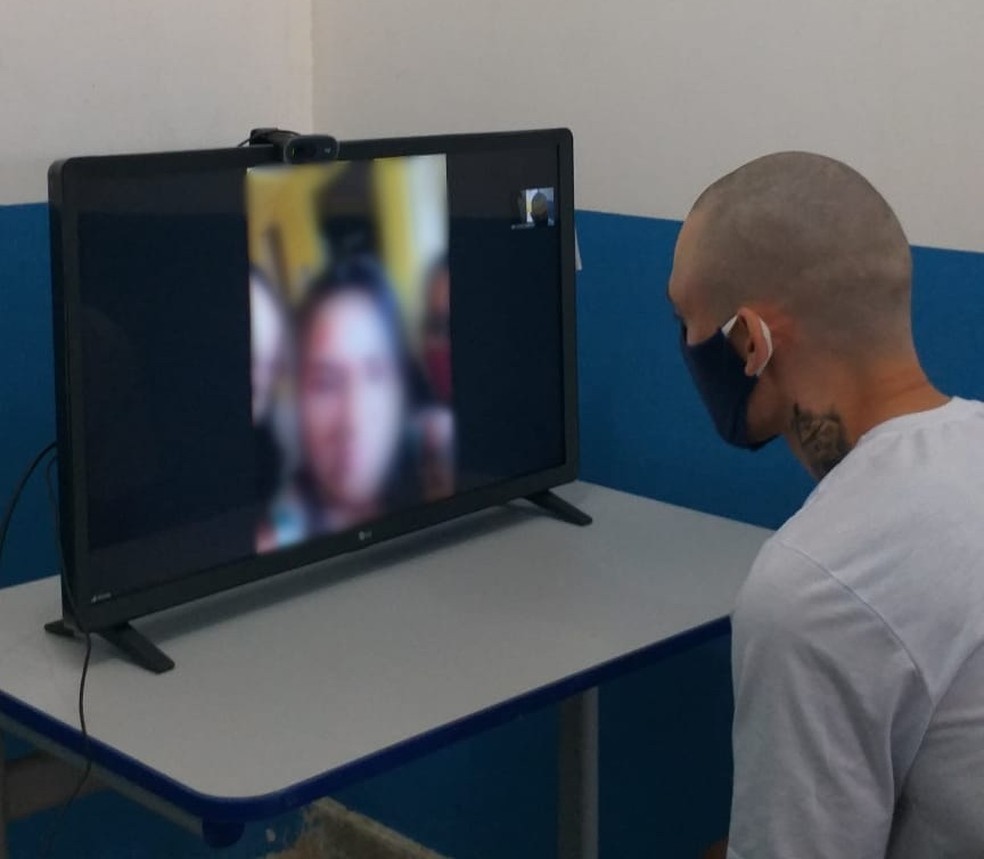 Visitas virtuais continuarão sendo realizadas no sistema prisional do RN — Foto: Divulgação