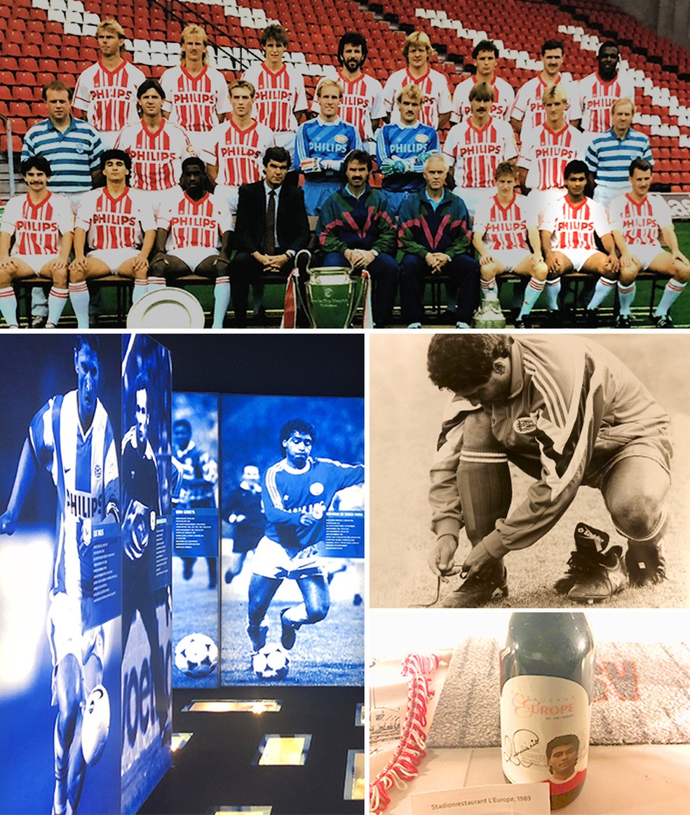 Romário é destaque no museu do PSV — Foto: Globoesporte.com
