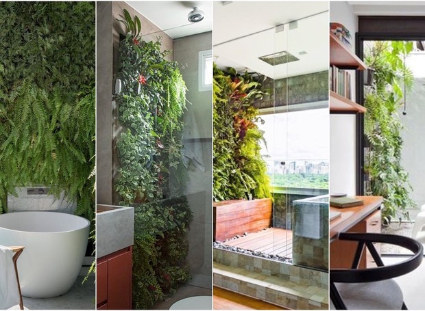 Projetos com jardim vertical no banheiro para se inspirar (Foto: Divulgação)