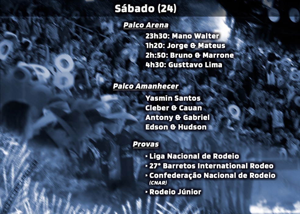 Agenda De Show De Barretos 2017 Festa Do Peao De Barretos 2019 Sabado Tem Mano Walter Jorge