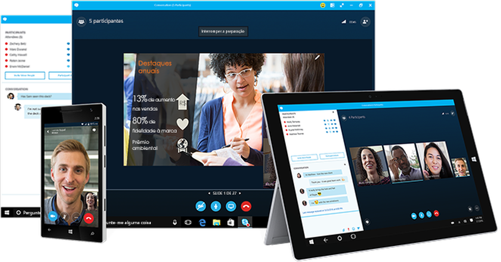 Skype tem versões para celular, tablet, computador e navegador — Foto: Skype
