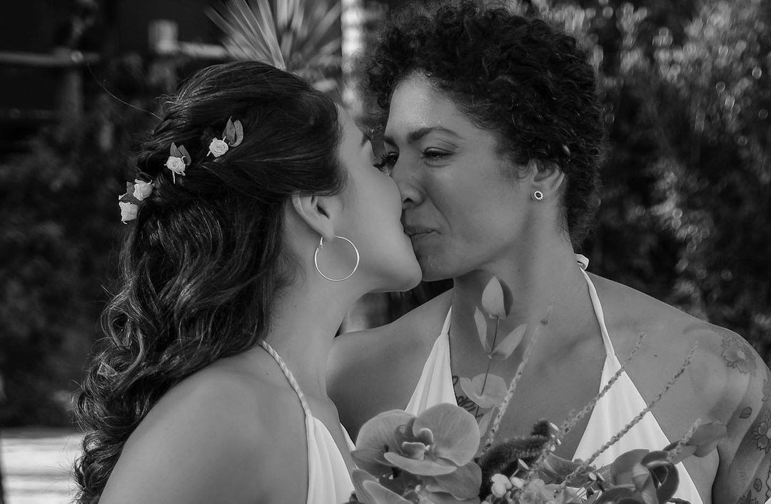 Cris e Ana Paula no dia do casamento (Foto: Reprodução/Instagram)