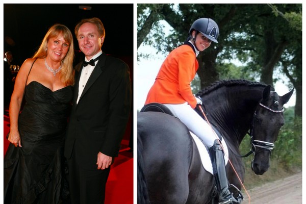 O escritor Dan Brown com a ex-esposa, Blythe Brown, e o cavalo dado de presente por ele para a amante (Foto: Getty Images/Facebook)