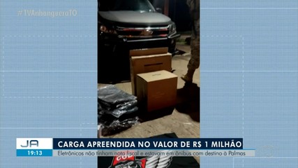 PM apreende mercadorias sem nota fiscal em ônibus no sul do Tocantins