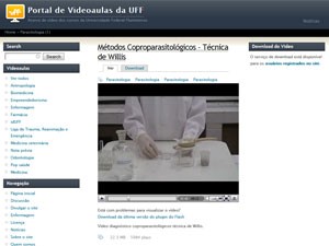 Portal de videoaulas da UFF, aulas em vídeo (Foto: Reprodução)