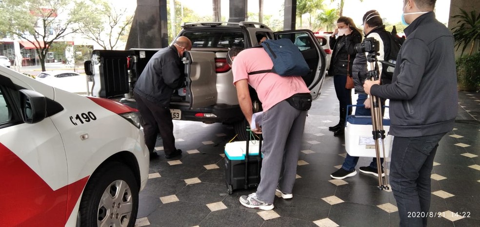 Coração, pâncreas, fígado, rins e córneas captados nesta sexta-feira (21), em Presidente Prudente, foram encaminhados a diferentes hospitais do Estado de São Paulo para transplantes — Foto: Polícia Militar